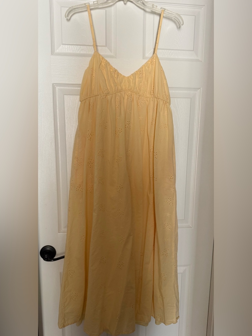 Summer Yellow Eyelet Maxi Dress Sim & Sam